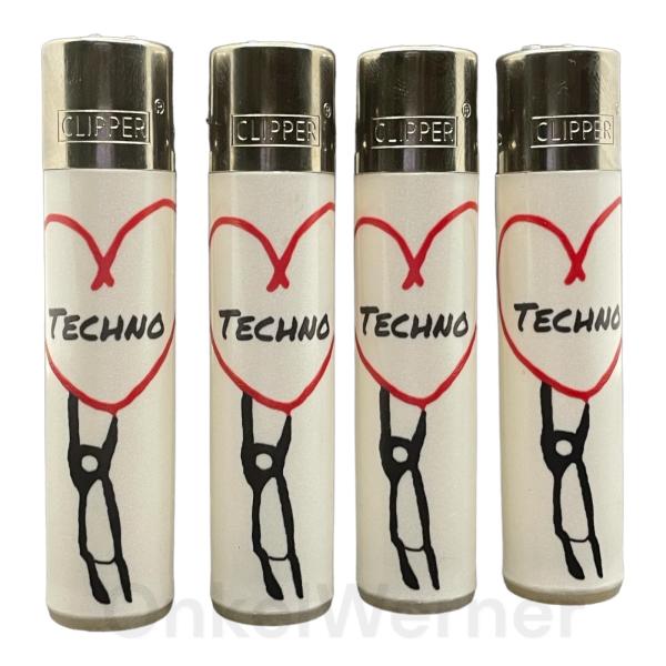 Techno Liebe Clipper Feuerzeug